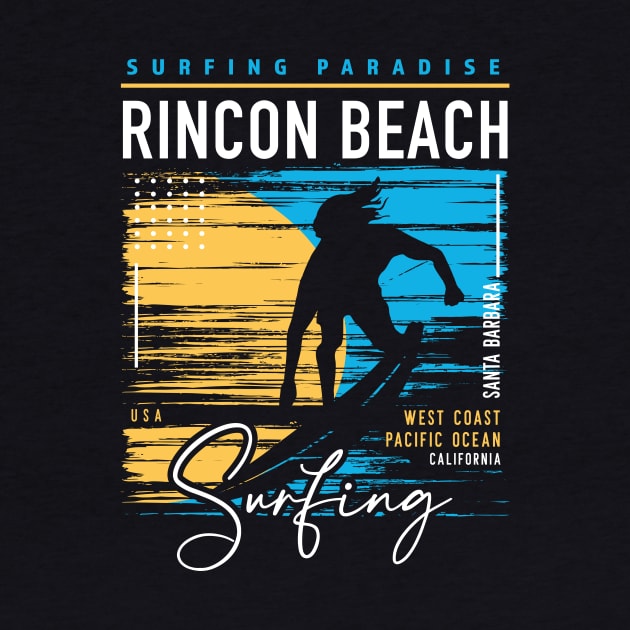 Retro Rincon Beach Surfing // Surfers Paradise // Surf California by SLAG_Creative
